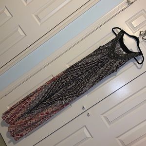 Long and lean beaded maxi dress